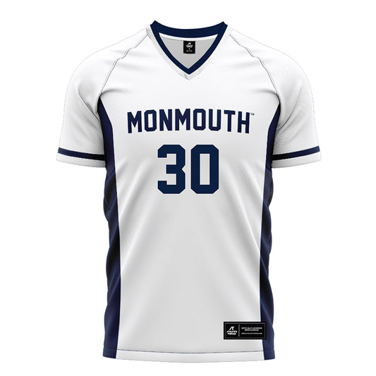 Monmouth - NCAA Men's Soccer : Jason King - White Soccer Jersey-0