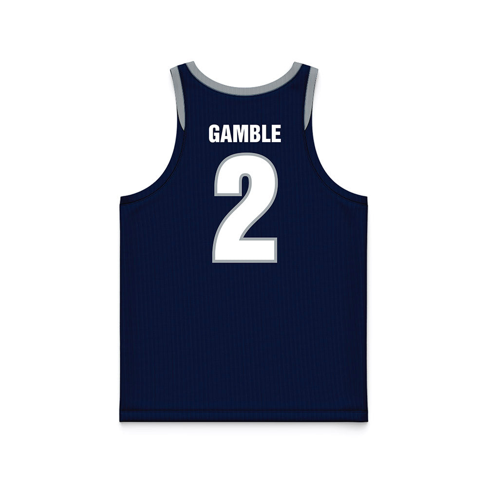 Monmouth - NCAA Women's Basketball : Gissel Gamble - Blue Basketball Jersey-1