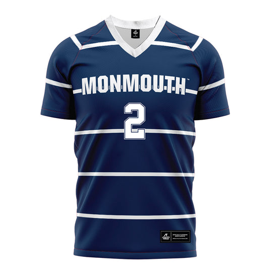 Monmouth - NCAA Women's Soccer : Madison Demaio - Blue Soccer Jersey-0
