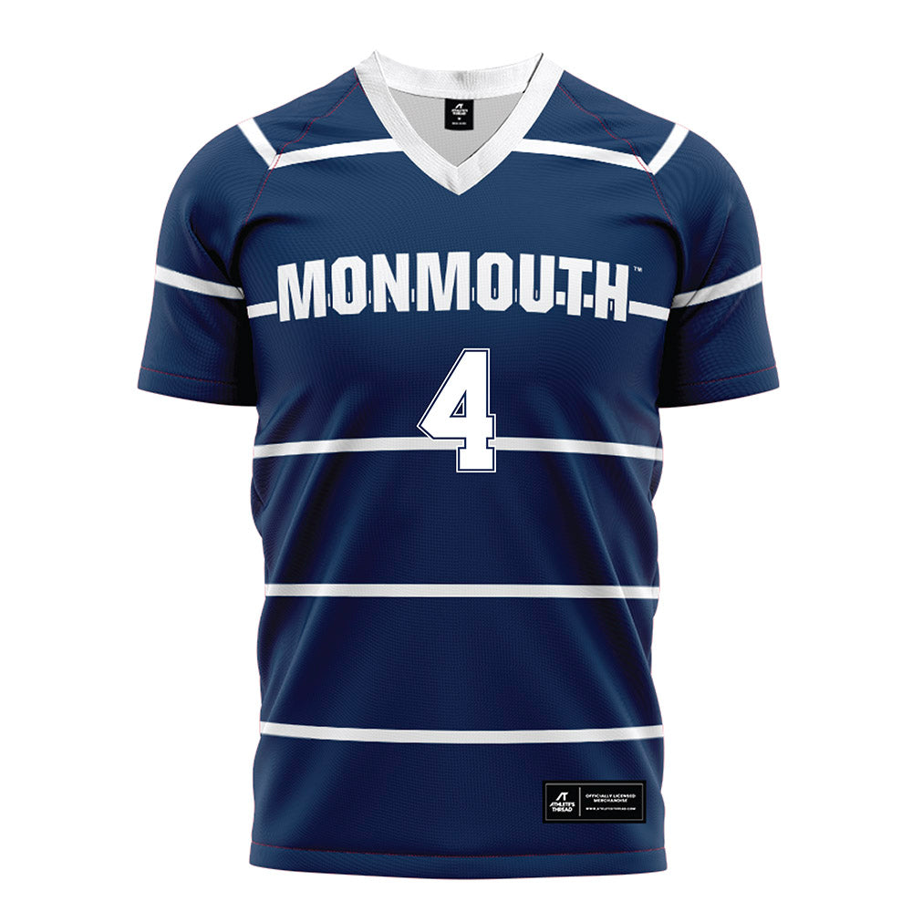 Monmouth - NCAA Women's Soccer : Emma Manley - Blue Soccer Jersey-0