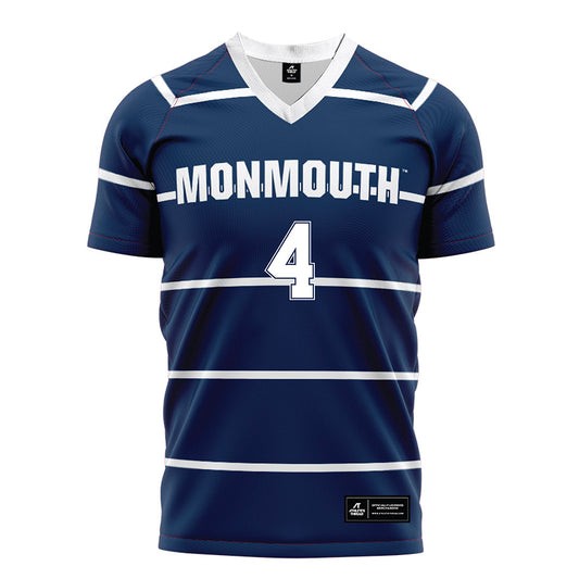 Monmouth - NCAA Women's Soccer : Emma Manley - Blue Soccer Jersey-0