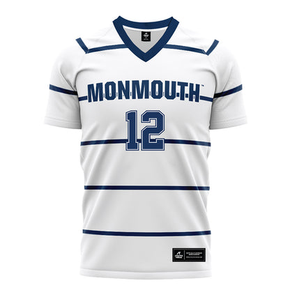 Monmouth - NCAA Women's Soccer : Evangeline Perdomo - White Soccer Jersey-0