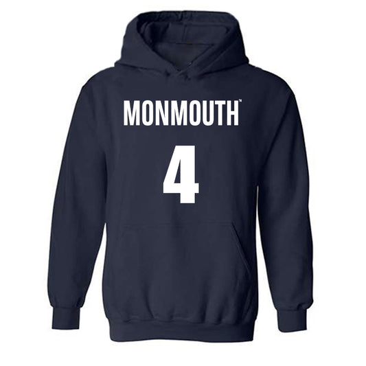 Monmouth - NCAA Men's Basketball : Jebron Harris - Replica Shersey Hooded Sweatshirt-0