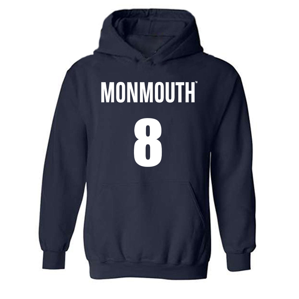 Monmouth - NCAA Men's Basketball : OMarion Harvey - Replica Shersey Hooded Sweatshirt-0