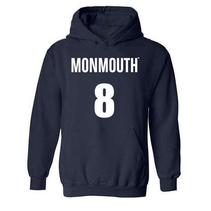 Monmouth - NCAA Men's Basketball : OMarion Harvey - Replica Shersey Hooded Sweatshirt-0