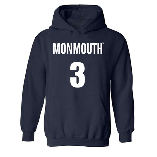 Monmouth - NCAA Men's Basketball : Torrey Brooks Jr - Replica Shersey Hooded Sweatshirt-0