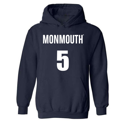 Monmouth - NCAA Men's Basketball : Dylan Perry - Replica Shersey Hooded Sweatshirt-0