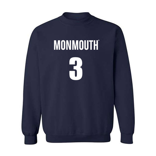 Monmouth - NCAA Men's Basketball : Torrey Brooks Jr - Replica Shersey Crewneck Sweatshirt-0