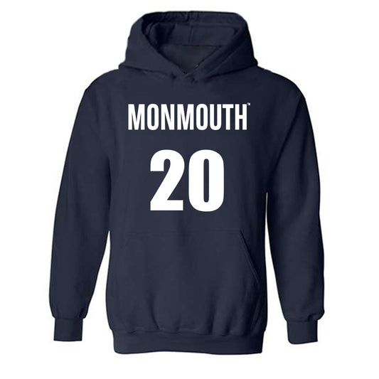 Monmouth - NCAA Men's Basketball : Zubayr Griffin - Replica Shersey Hooded Sweatshirt-0