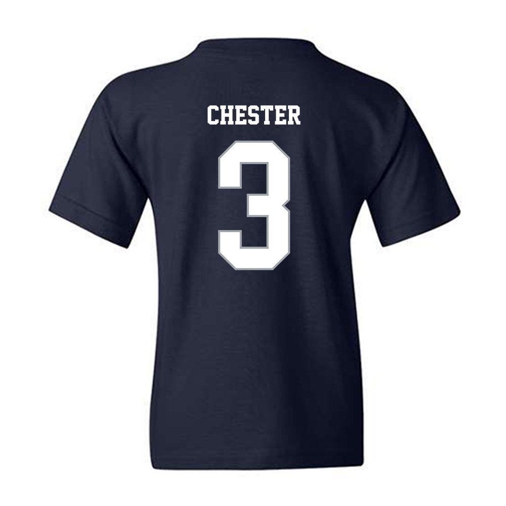 Monmouth - NCAA Men's Lacrosse : Hayden Chester - Blue Youth T-Shirt-1