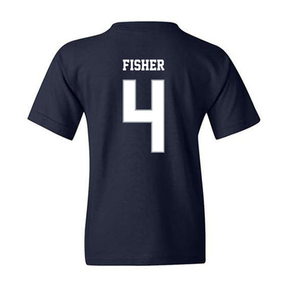 Monmouth - NCAA Men's Lacrosse : Ethan Fisher - Blue Youth T-Shirt-1