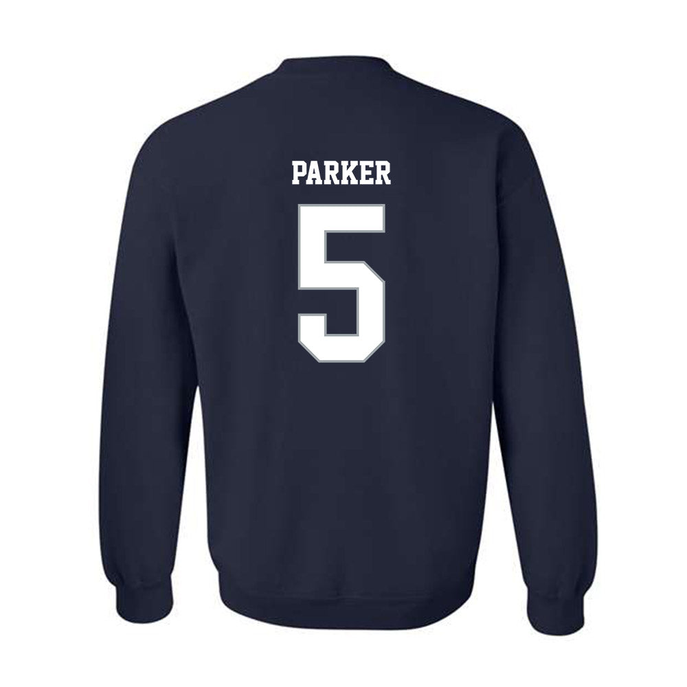 Monmouth - NCAA Men's Lacrosse : Landon Parker - Blue Crewneck Sweatshirt-1