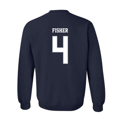 Monmouth - NCAA Men's Lacrosse : Ethan Fisher - Blue Crewneck Sweatshirt-1