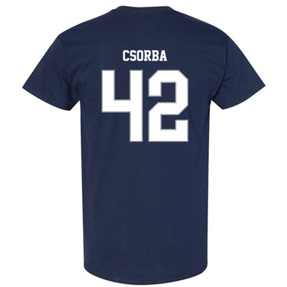 Monmouth - NCAA Men's Lacrosse : James Csorba - Blue T-Shirt-1