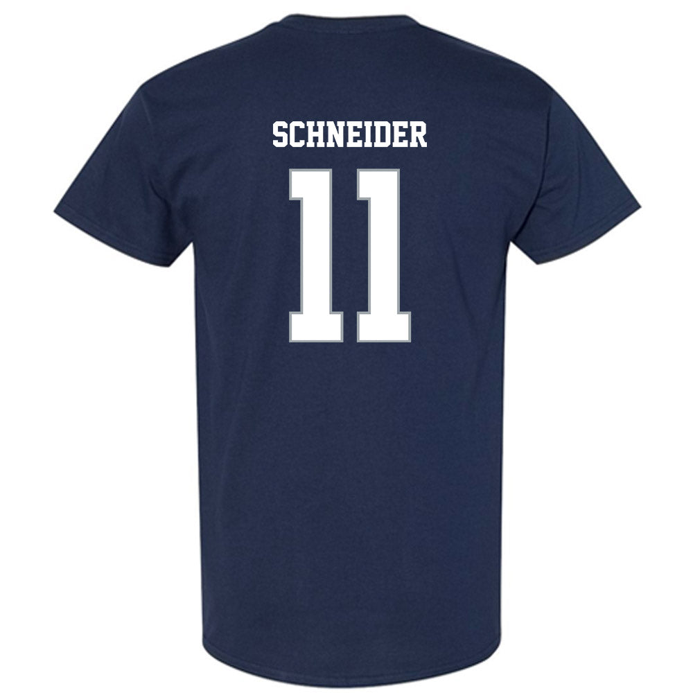 Monmouth - NCAA Men's Lacrosse : Matt Schneider - Blue T-Shirt-1