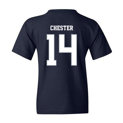 Monmouth - NCAA Men's Lacrosse : Riley Chester - Blue Youth T-Shirt-1