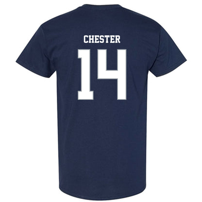 Monmouth - NCAA Men's Lacrosse : Riley Chester - Blue T-Shirt-1