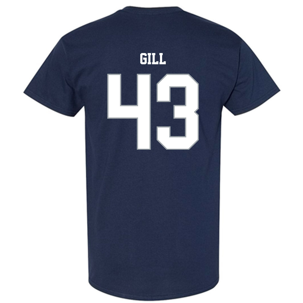 Monmouth - NCAA Men's Lacrosse : Arjun Gill - Blue T-Shirt-1