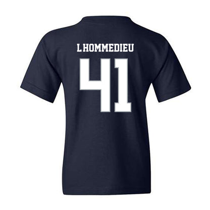 Monmouth - NCAA Men's Lacrosse : Benjamin L'Hommedieu - Blue Youth T-Shirt-1