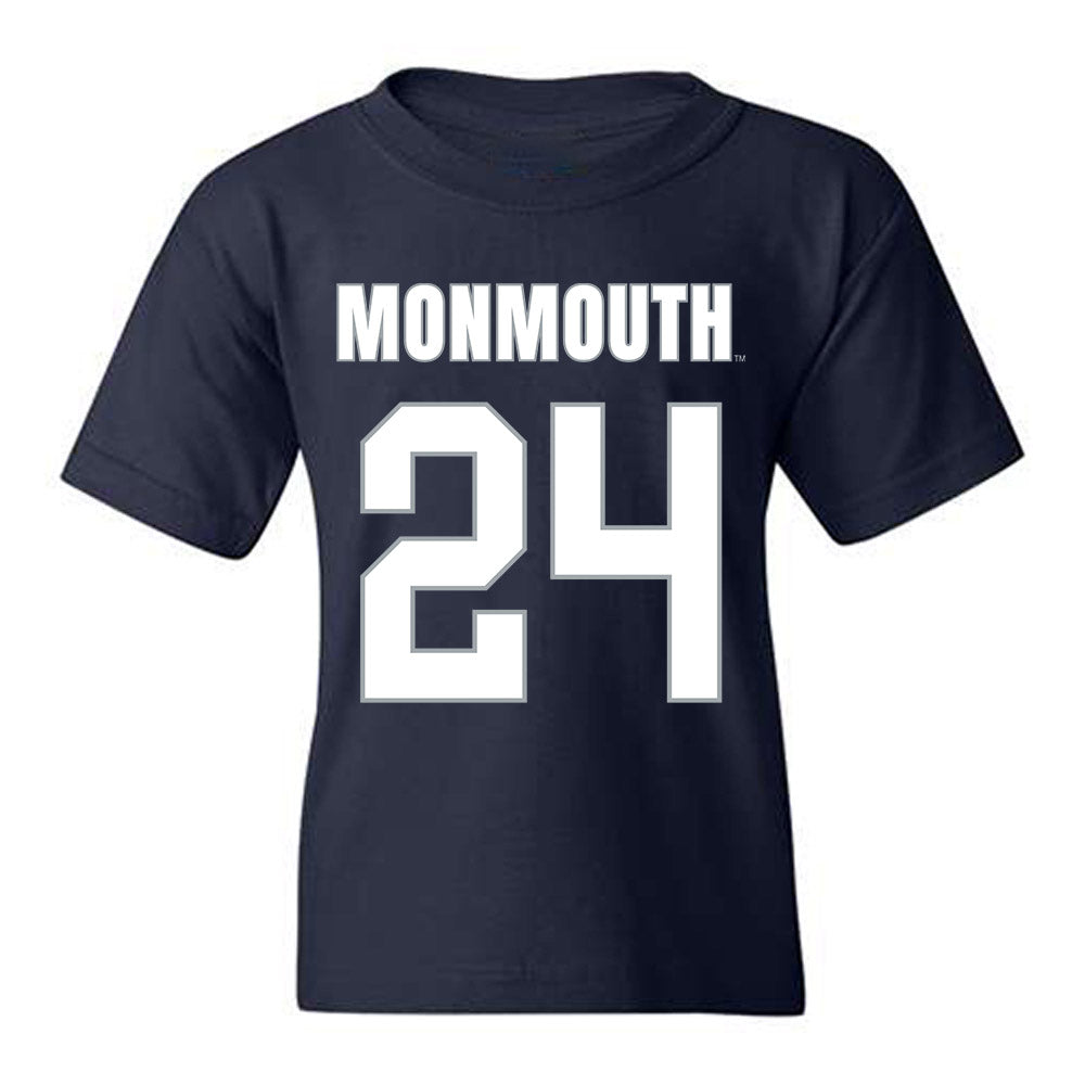 Monmouth - NCAA Men's Lacrosse : Connor Gorman - Blue Youth T-Shirt-0
