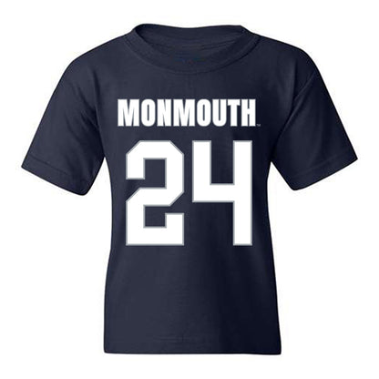 Monmouth - NCAA Men's Lacrosse : Connor Gorman - Blue Youth T-Shirt-0