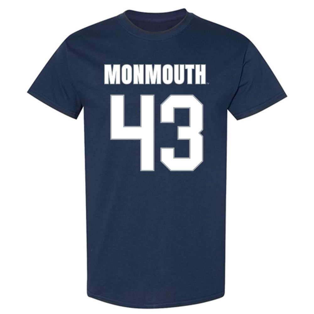 Monmouth - NCAA Men's Lacrosse : Arjun Gill - Blue T-Shirt-0