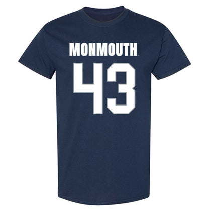 Monmouth - NCAA Men's Lacrosse : Arjun Gill - Blue T-Shirt-0