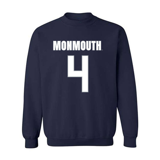 Monmouth - NCAA Men's Lacrosse : Ethan Fisher - Blue Crewneck Sweatshirt-0