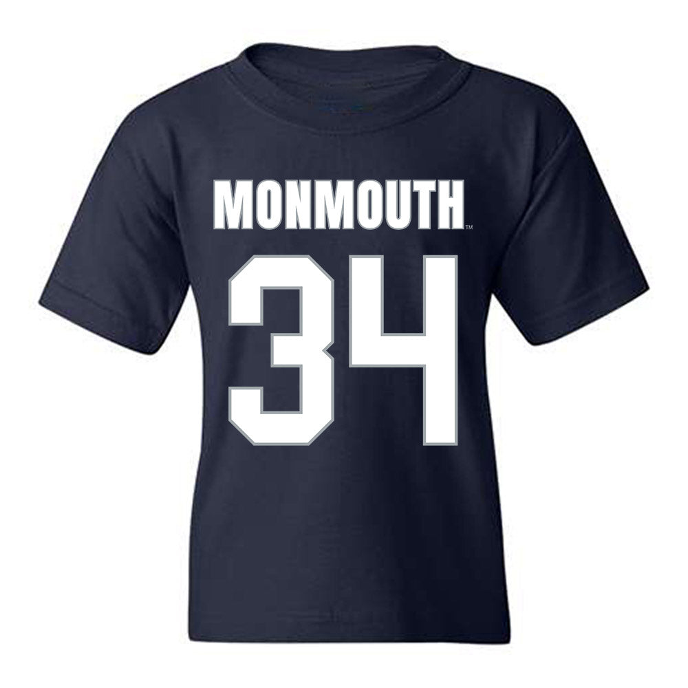 Monmouth - NCAA Men's Lacrosse : Jaeden Jenkins - Blue Youth T-Shirt-0