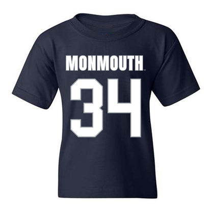 Monmouth - NCAA Men's Lacrosse : Jaeden Jenkins - Blue Youth T-Shirt-0