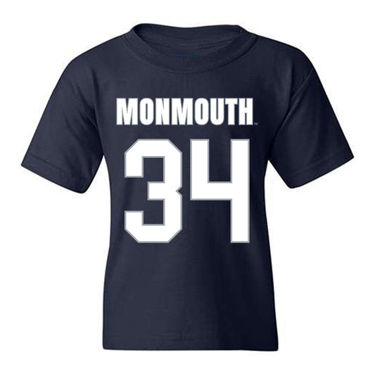 Monmouth - NCAA Men's Lacrosse : Jaeden Jenkins - Blue Youth T-Shirt-0