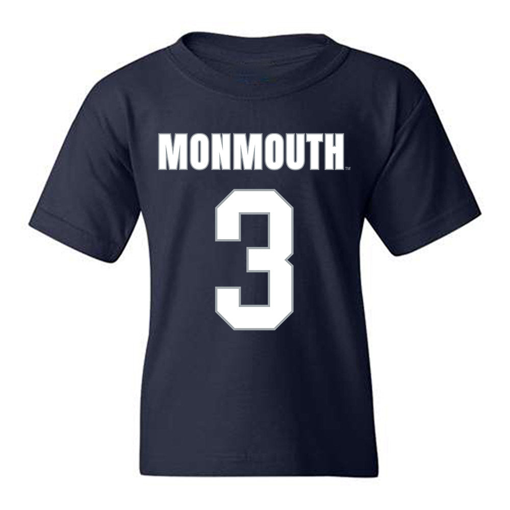 Monmouth - NCAA Men's Lacrosse : Hayden Chester - Blue Youth T-Shirt-0