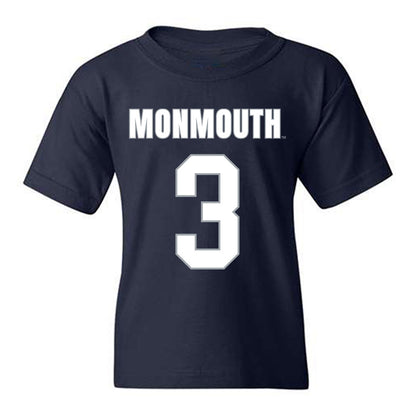 Monmouth - NCAA Men's Lacrosse : Hayden Chester - Blue Youth T-Shirt-0