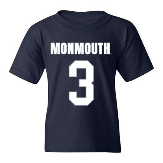 Monmouth - NCAA Men's Lacrosse : Hayden Chester - Blue Youth T-Shirt-0