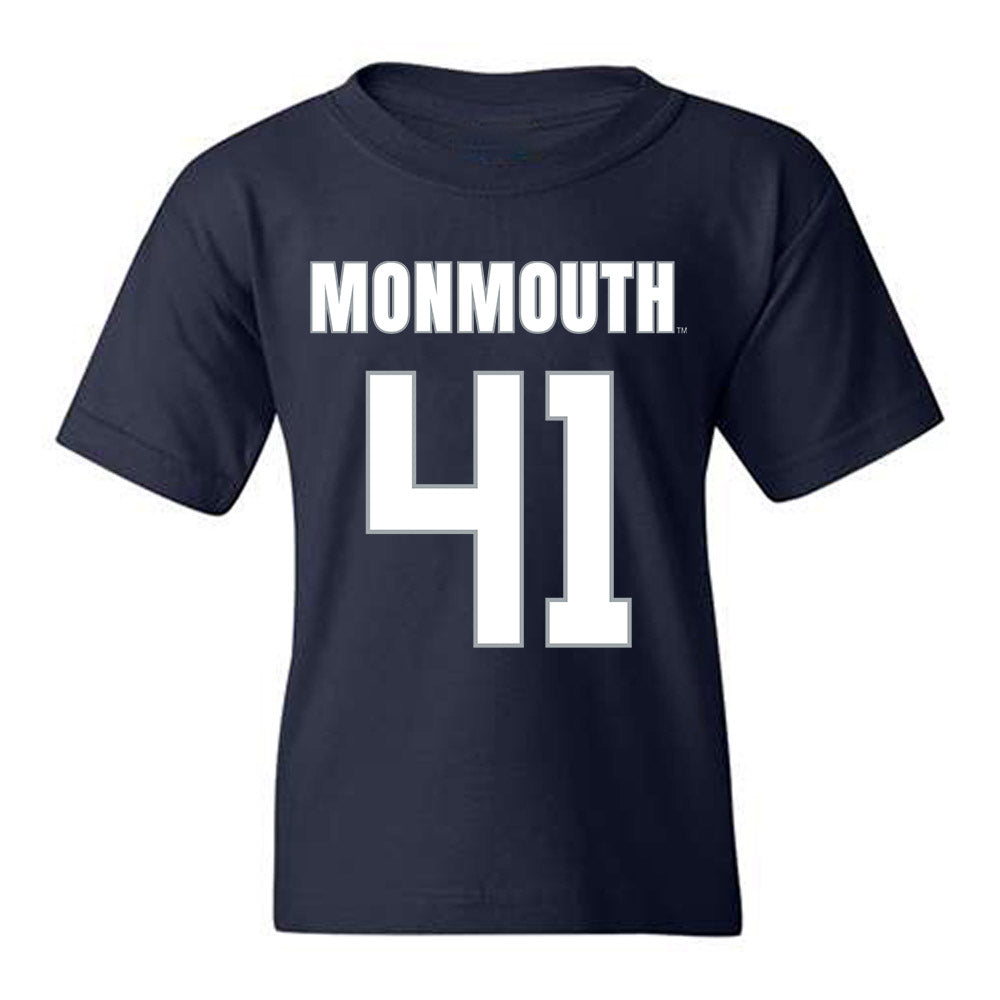 Monmouth - NCAA Men's Lacrosse : Benjamin L'Hommedieu - Blue Youth T-Shirt-0