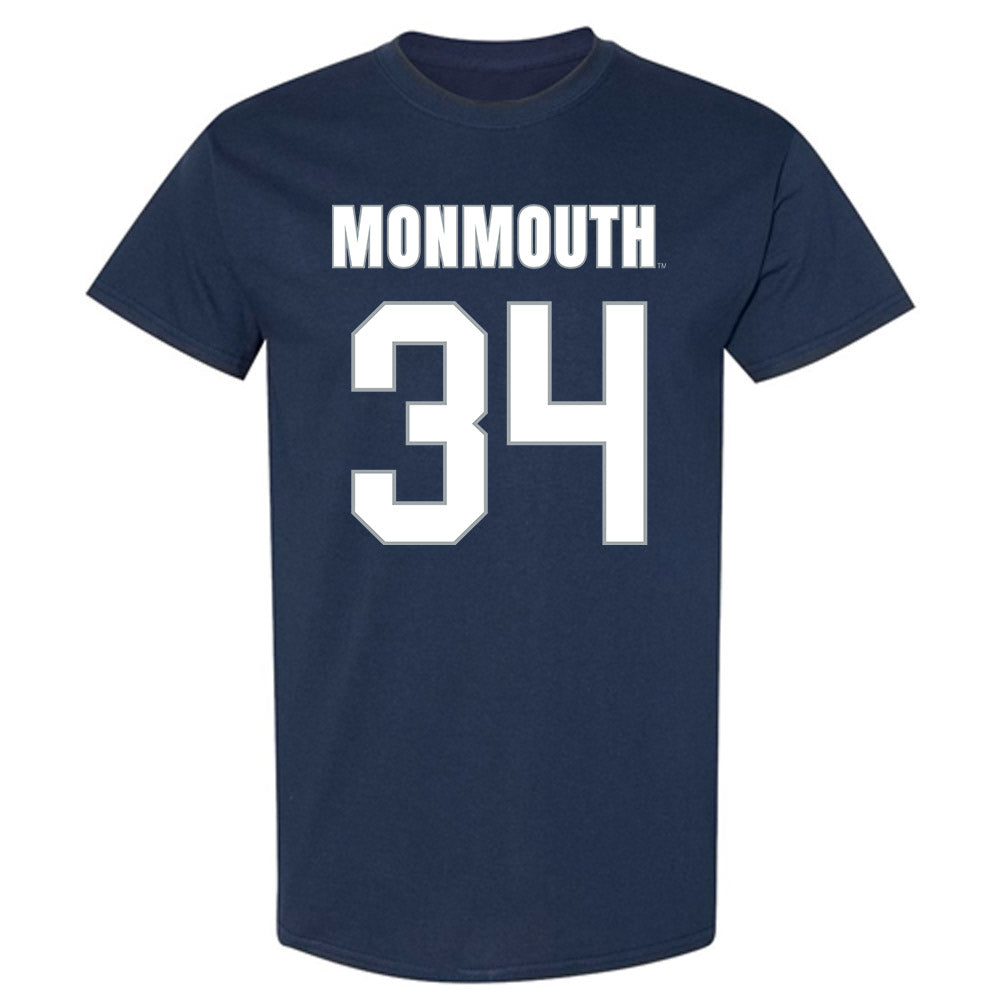Monmouth - NCAA Men's Lacrosse : Jaeden Jenkins - Blue T-Shirt-0