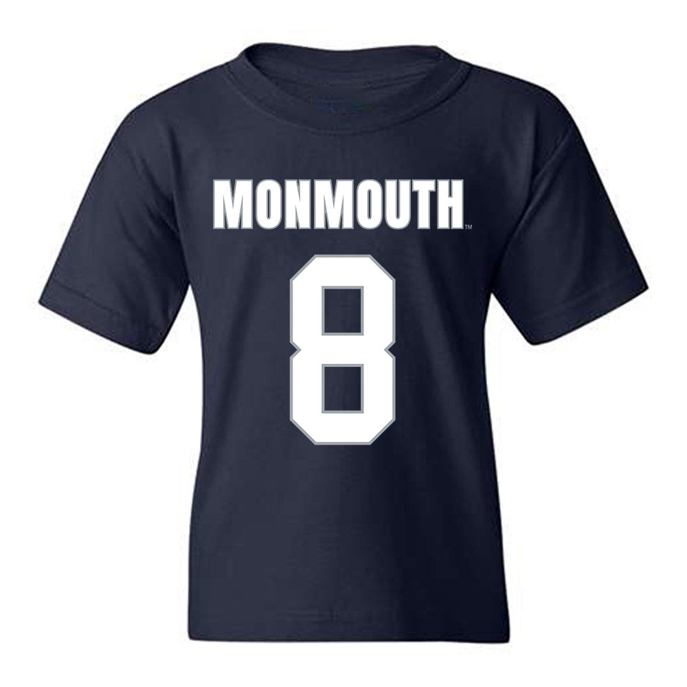 Monmouth - NCAA Men's Lacrosse : Cole Dawkins - Blue Youth T-Shirt-0