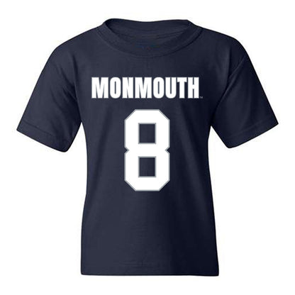 Monmouth - NCAA Men's Lacrosse : Cole Dawkins - Blue Youth T-Shirt-0