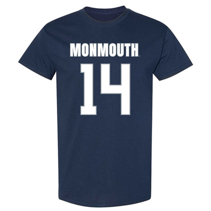 Monmouth - NCAA Men's Lacrosse : Riley Chester - Blue T-Shirt-0