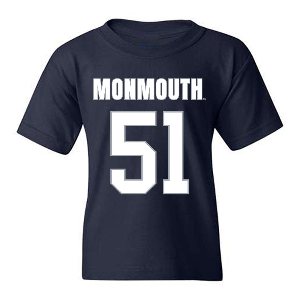 Monmouth - NCAA Men's Lacrosse : Tommy Manley - Blue Youth T-Shirt-0