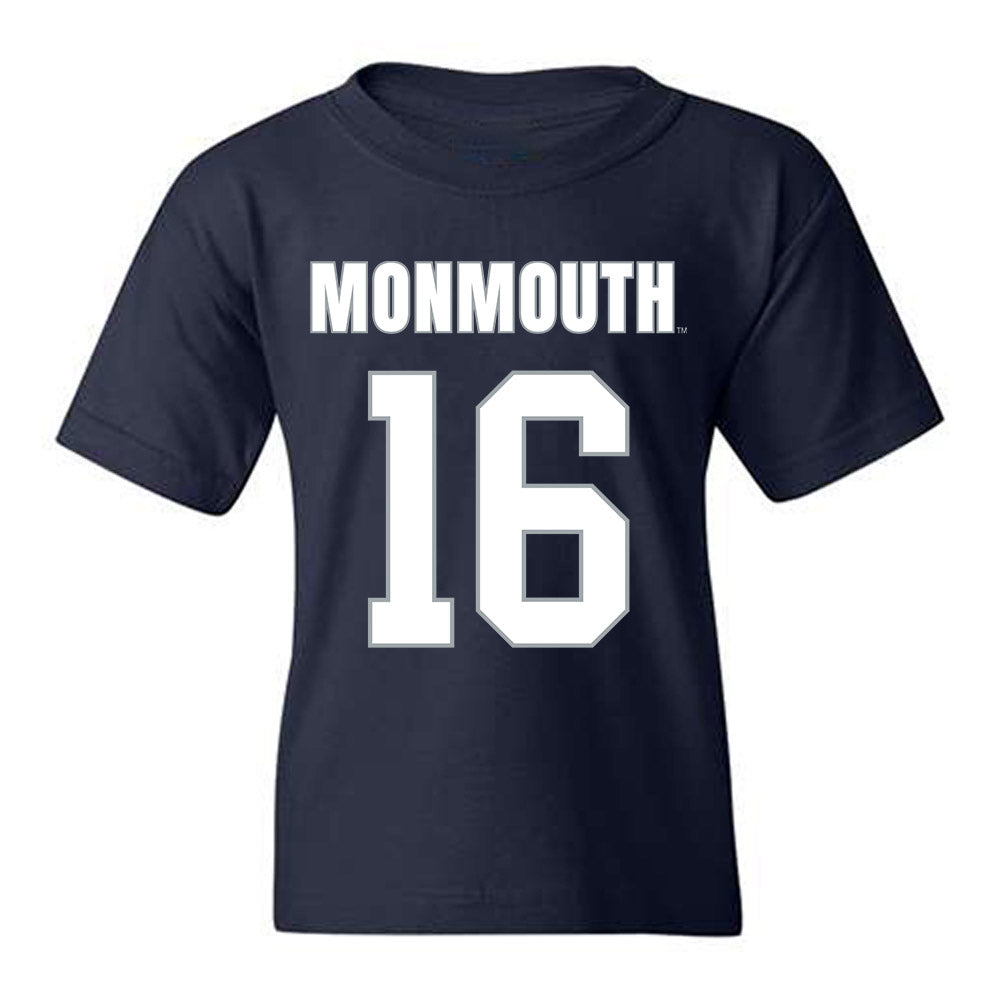 Monmouth - NCAA Men's Lacrosse : Mark Henry - Blue Youth T-Shirt-0