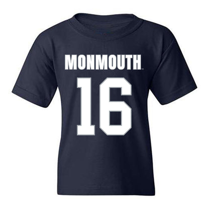 Monmouth - NCAA Men's Lacrosse : Mark Henry - Blue Youth T-Shirt-0