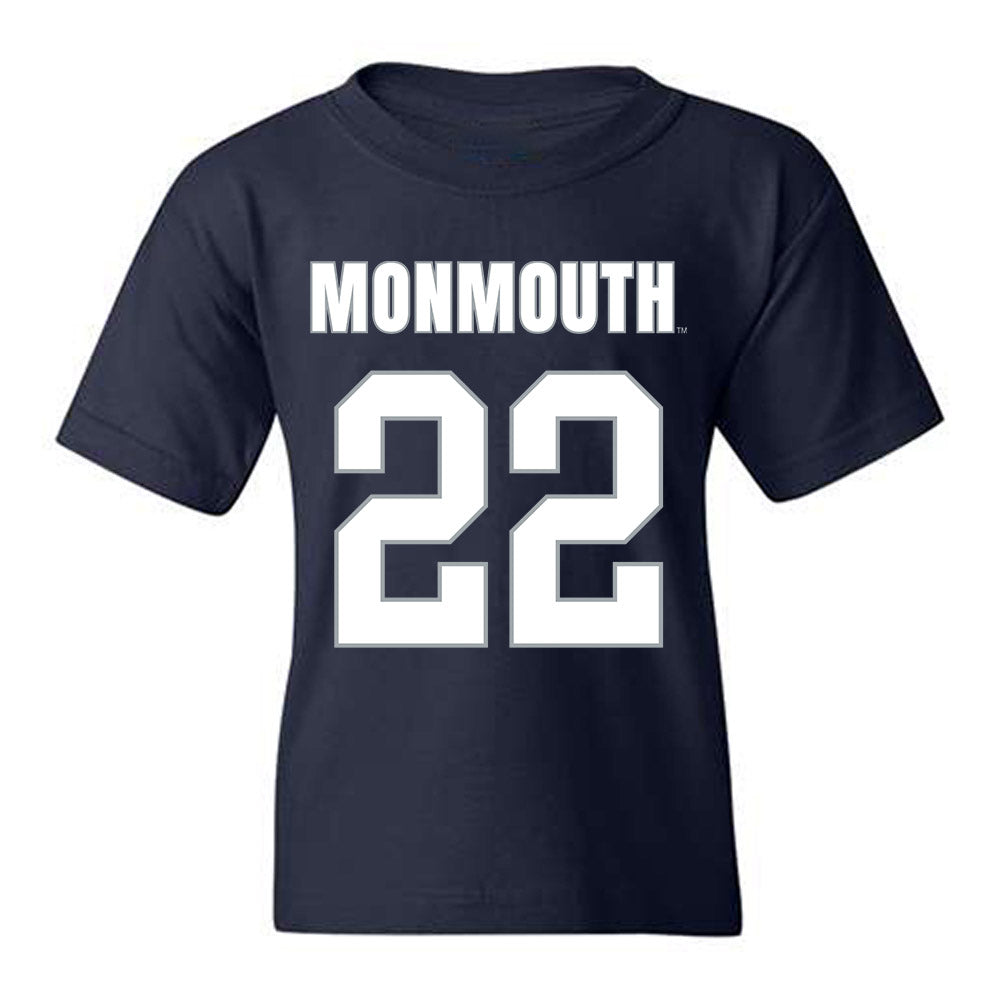 Monmouth - NCAA Men's Lacrosse : Miles Edmiston - Blue Youth T-Shirt-0