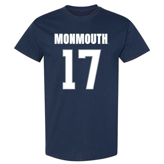 Monmouth - NCAA Men's Lacrosse : Ryan Wallace - Blue T-Shirt-0