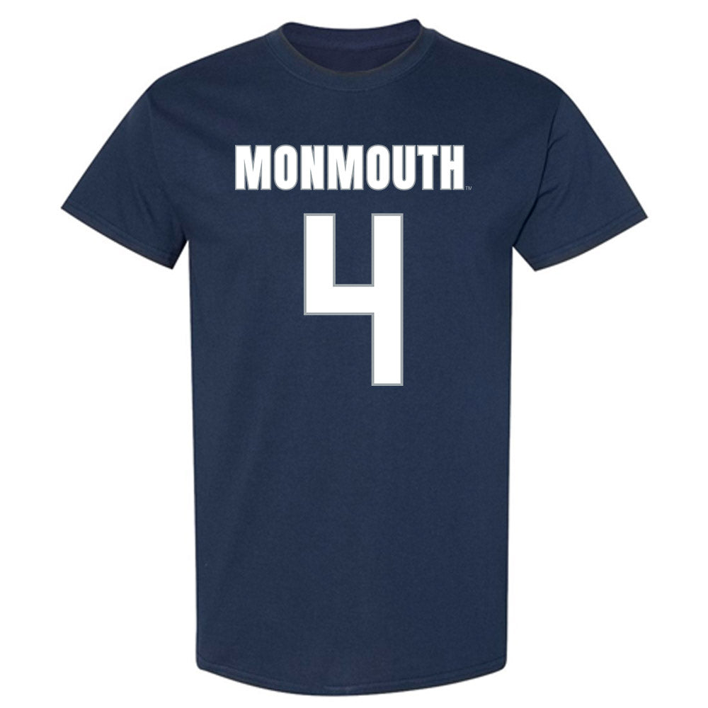 Monmouth - NCAA Men's Lacrosse : Ethan Fisher - Blue T-Shirt-0