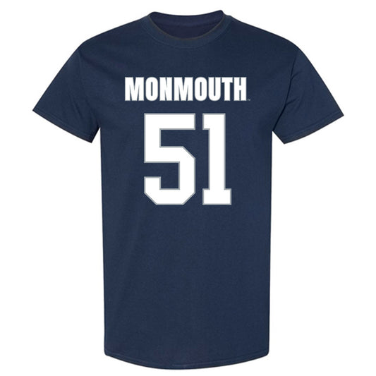 Monmouth - NCAA Men's Lacrosse : Tommy Manley - Blue T-Shirt-0
