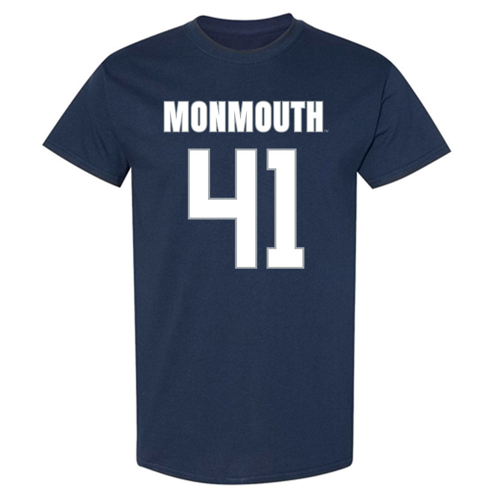 Monmouth - NCAA Men's Lacrosse : Benjamin L'Hommedieu - Blue T-Shirt-0