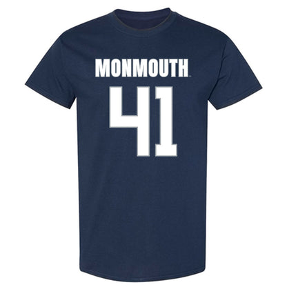 Monmouth - NCAA Men's Lacrosse : Benjamin L'Hommedieu - Blue T-Shirt-0