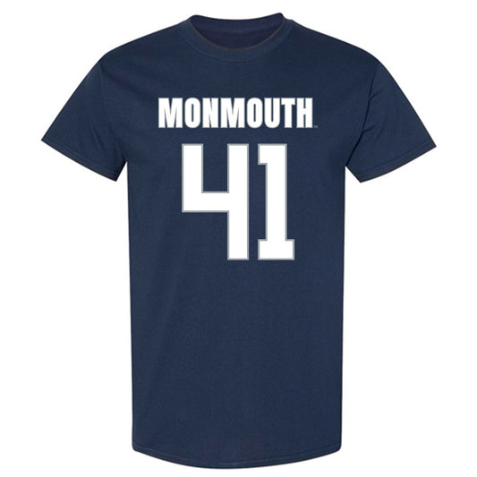 Monmouth - NCAA Men's Lacrosse : Benjamin L'Hommedieu - Blue T-Shirt-0
