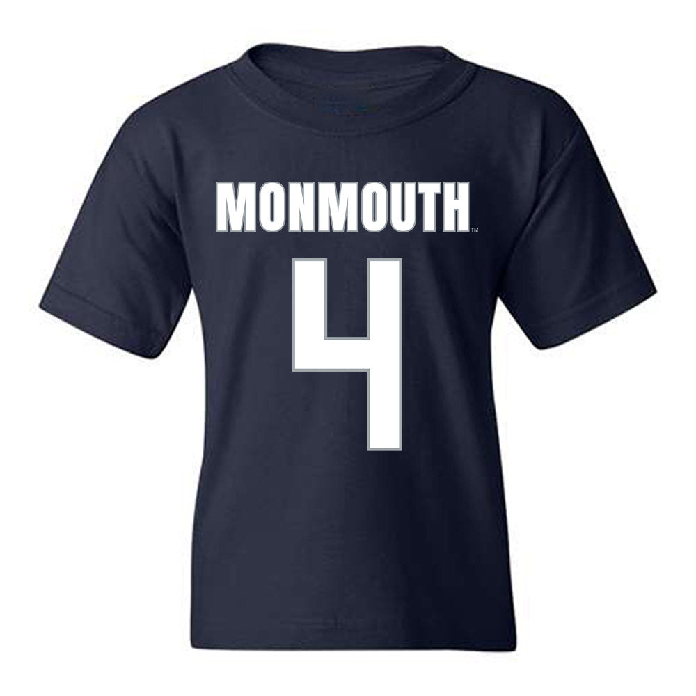 Monmouth - NCAA Men's Lacrosse : Ethan Fisher - Blue Youth T-Shirt-0